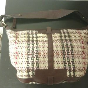 SALE 🌼🎈Burberry Tweed Brown Leather Purse